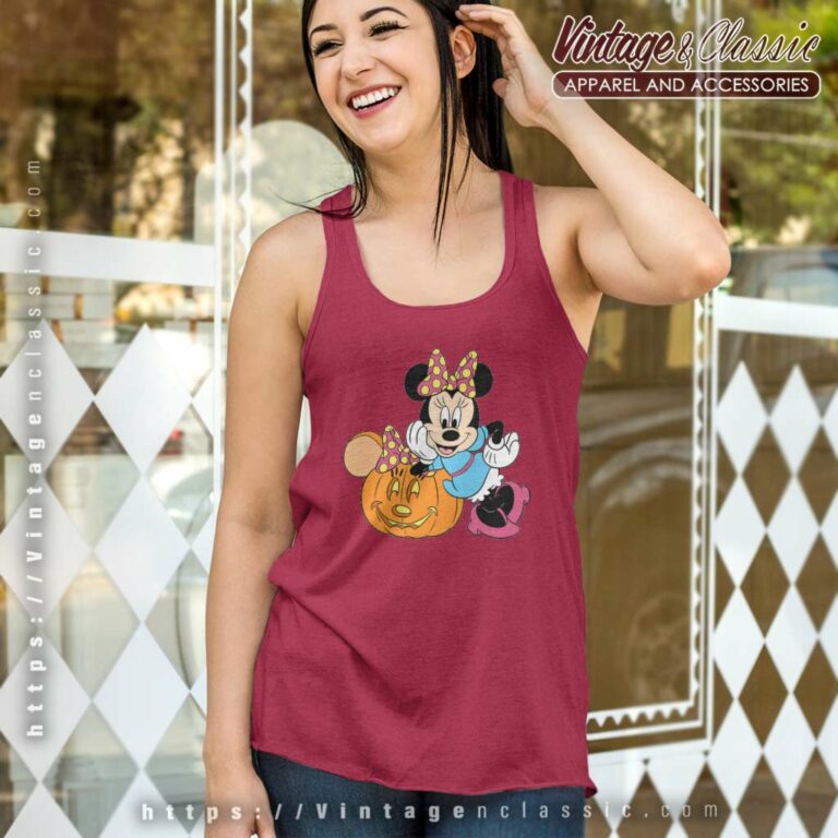 Minnie Pumpkin Halloween Shirt Gift For Her Tank Top Racerback Minnie Pumpkin Halloween Shirt Gift For Her Tank Top Racerback