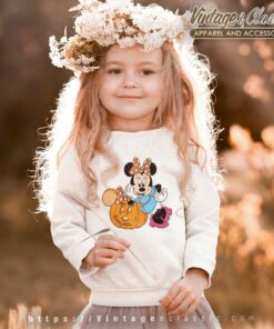 Minnie Pumpkin Halloween Shirt Gift For Her kids Sweetshirt