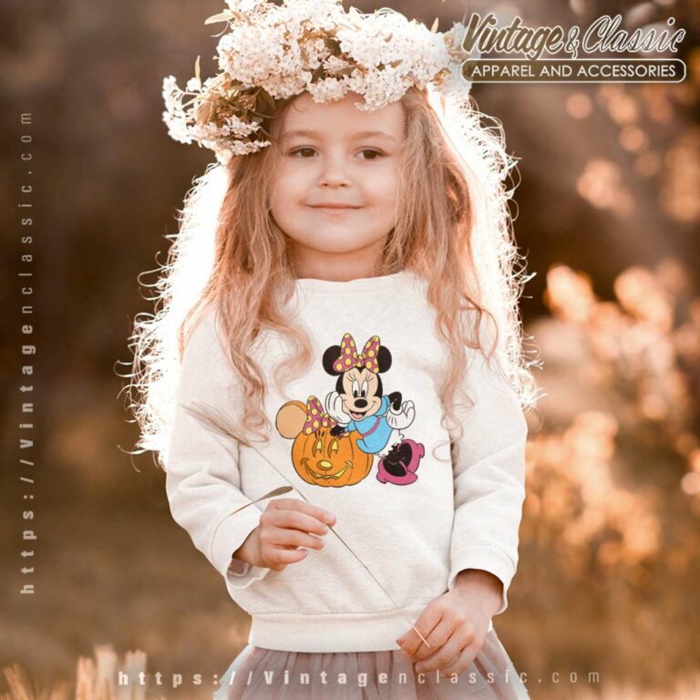 Minnie Pumpkin Halloween Shirt Gift For Her kids Sweetshirt Minnie Pumpkin Halloween Shirt Gift For Her kids Sweetshirt