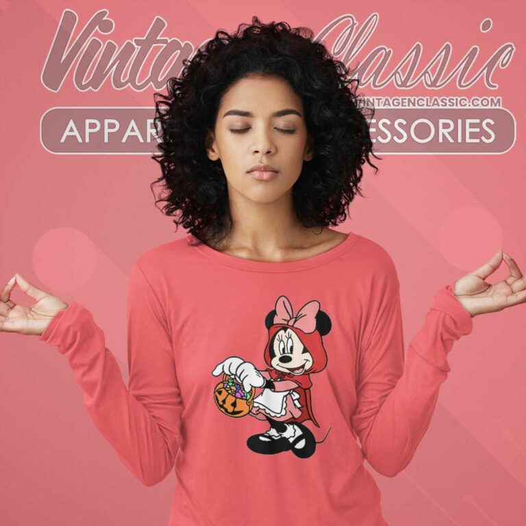 Minnie Red Riding Hood Halloween Long Sleeve Tee Minnie Red Riding Hood Halloween Long Sleeve Tee