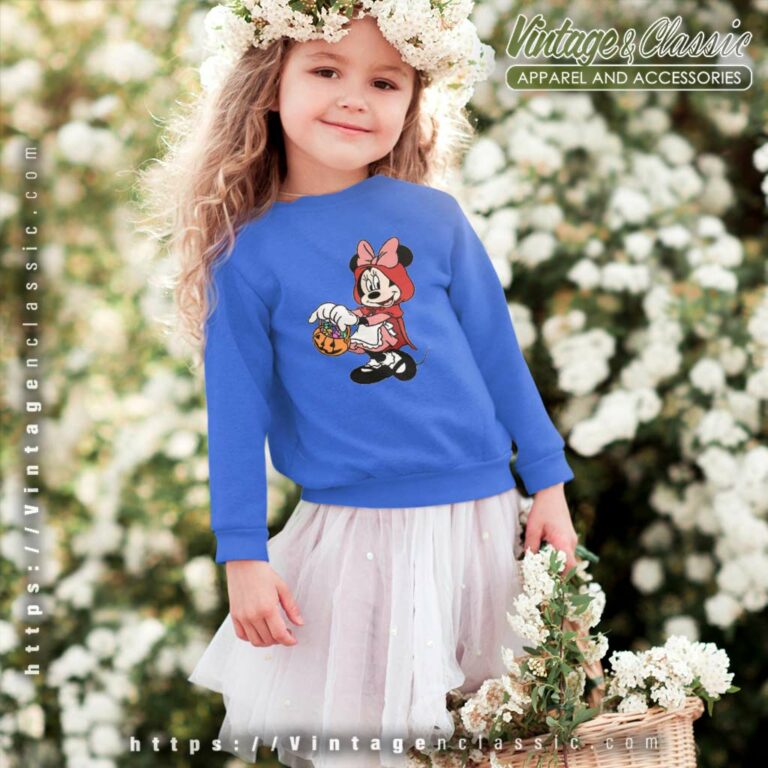 Minnie Red Riding Hood Halloween kids Sweetshirt Minnie Red Riding Hood Halloween kids Sweetshirt