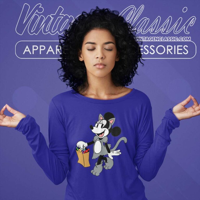 Minnie Spooky Halloween Shirt Trick Or Treat Long Sleeve Tee Minnie Spooky Halloween Shirt Trick Or Treat Long Sleeve Tee