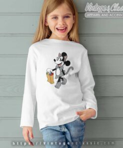 Minnie Spooky Halloween Shirt Trick Or Treat kids Longsleeves
