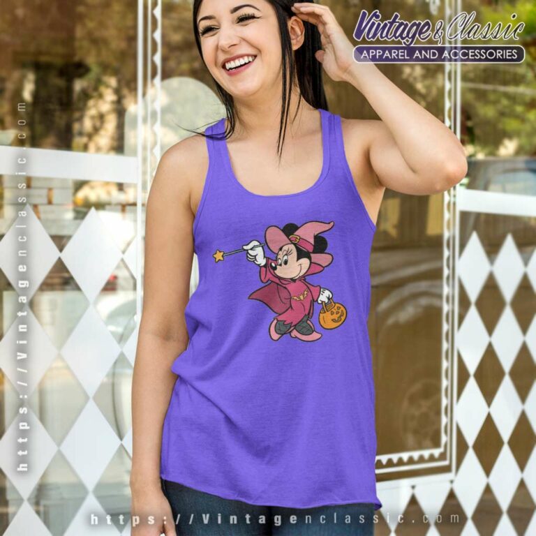 Minnie Witch Disney Halloween Tank Top Racerback Minnie Witch Disney Halloween Tank Top Racerback