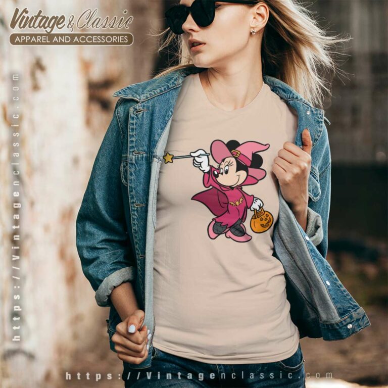 Minnie Witch Disney Halloween V Neck TShirt Minnie Witch Disney Halloween V Neck TShirt