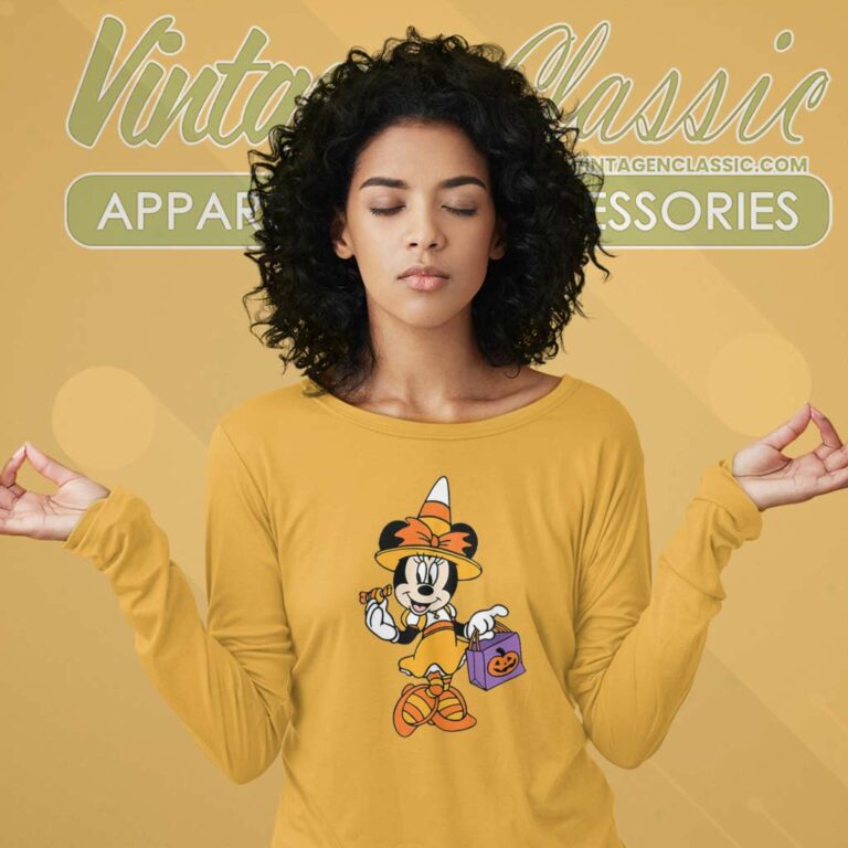 Minnie Witch Shirt Trick Or Treat Halloween Long Sleeve Tee Minnie Witch Shirt Trick Or Treat Halloween Long Sleeve Tee