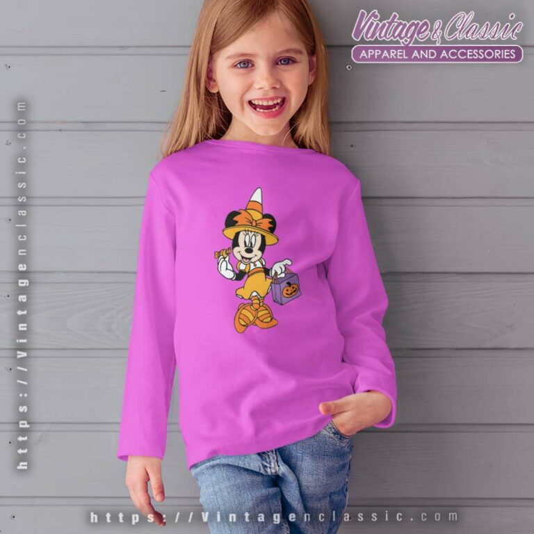 Minnie Witch Shirt Trick Or Treat Halloween kids Longsleeves Minnie Witch Shirt Trick Or Treat Halloween kids Longsleeves