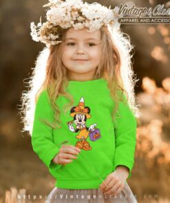 Minnie Witch Shirt Trick Or Treat Halloween kids Sweetshirt