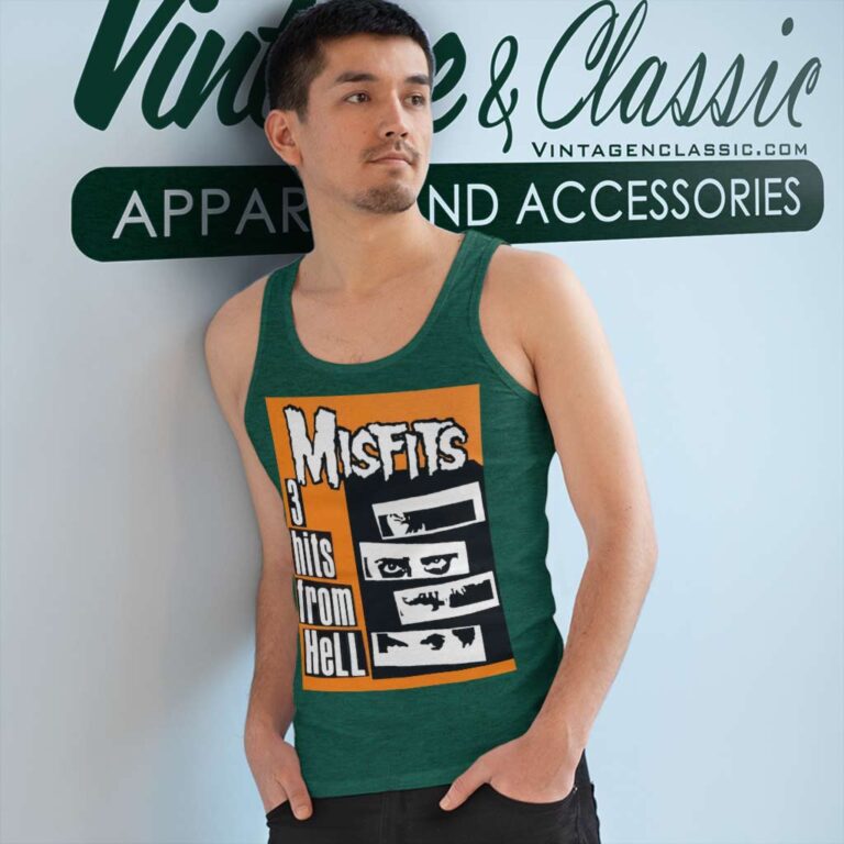 Misfits 3 Hits From Hell Tank Top Racerback Misfits 3 Hits From Hell Tank Top Racerback