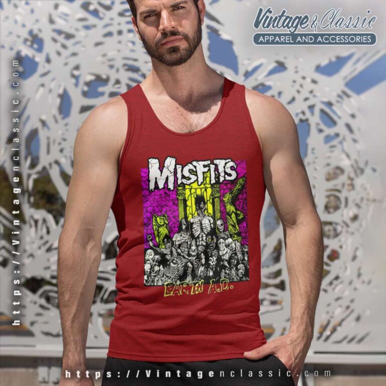 Misfits Earth A D Album Tank Top Racerback Misfits Earth A D Album Tank Top Racerback