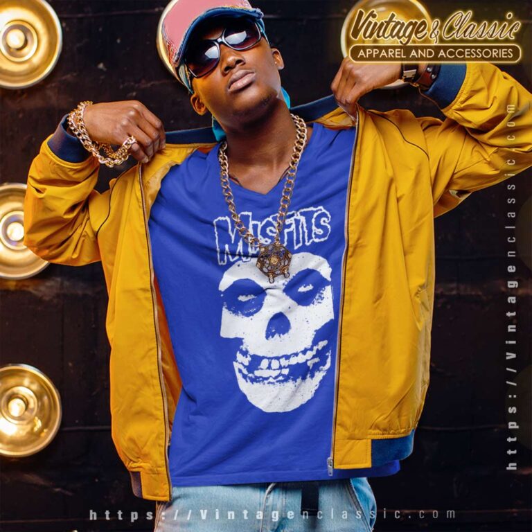 Misfits Fiend Logo V Neck TShirt Misfits Fiend Logo V Neck TShirt