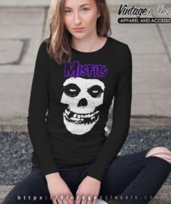 Misfits Fiend Purple Logo Long Sleeve Tee