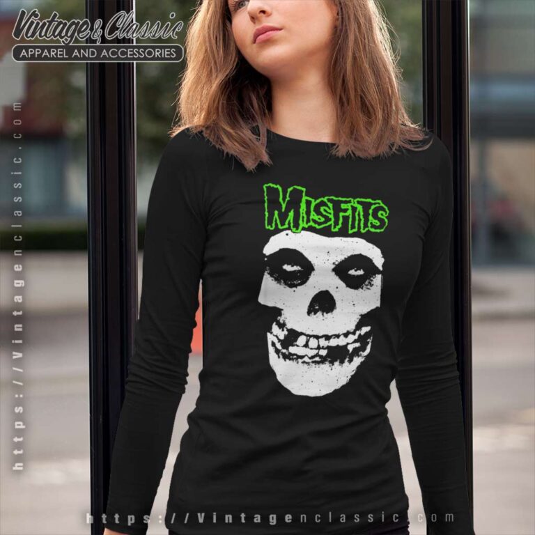 Misfits Green Fiend Logo Long Sleeve Tee Misfits Green Fiend Logo Long Sleeve Tee