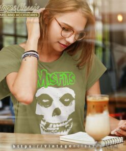 Misfits Green Fiend Logo Shirt 7 Misfits Green Fiend Logo Women TShirt