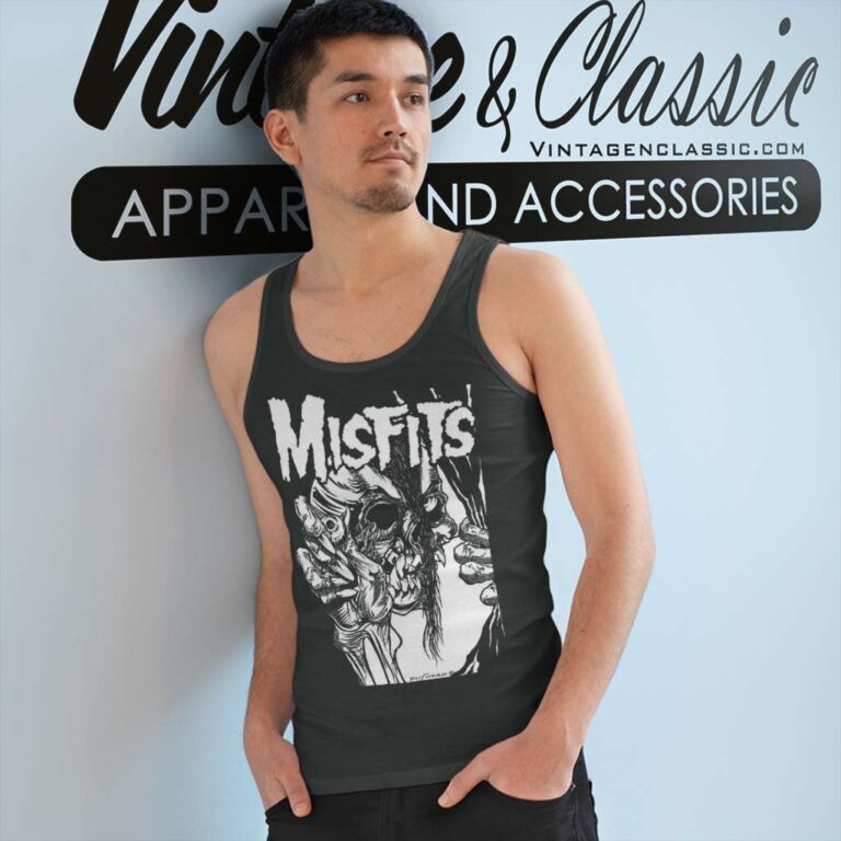 Misfits Pushead Reverse Tank Top Racerback Misfits Pushead Reverse Tank Top Racerback