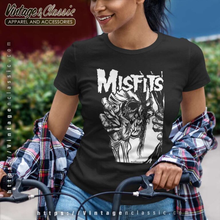 Misfits Pushead Reverse Women TShirt Misfits Pushead Reverse Women TShirt