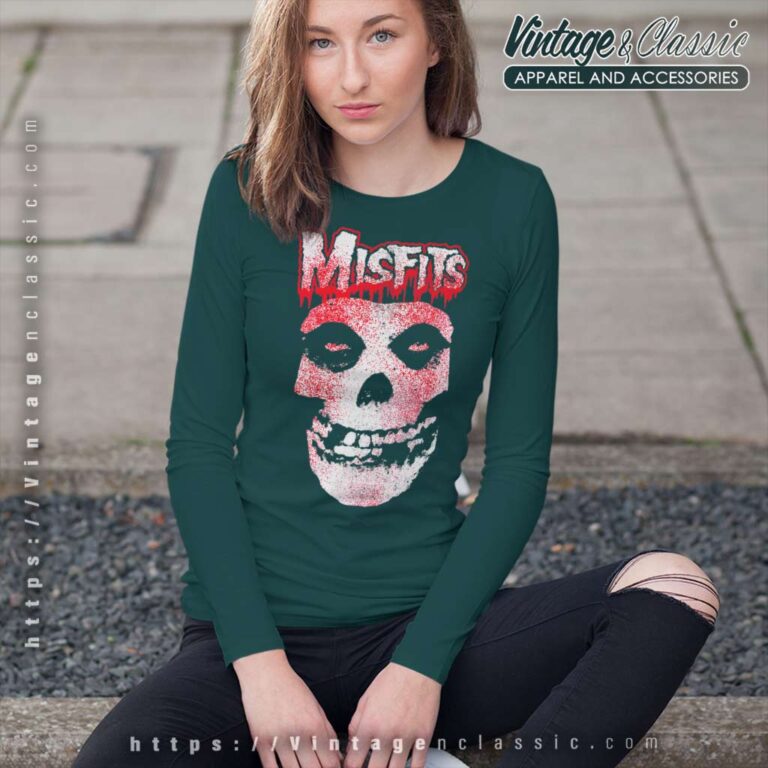 Misfits Red Skull Logo Long Sleeve Tee Misfits Red Skull Logo Long Sleeve Tee