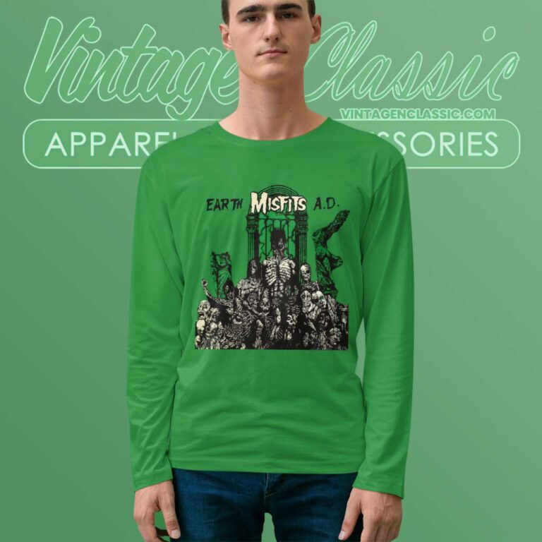 Misfits Shirt Earth A D Long Sleeve Tee Misfits Shirt Earth A D Long Sleeve Tee