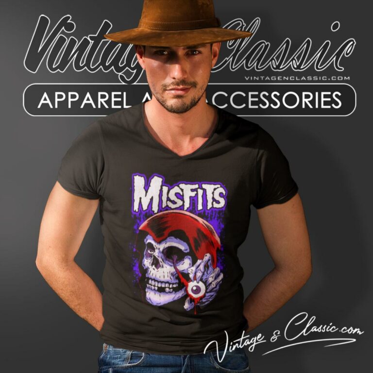 Misfits Shirt Evil Eye Fiend V Neck TShirt Misfits Shirt Evil Eye Fiend V Neck TShirt