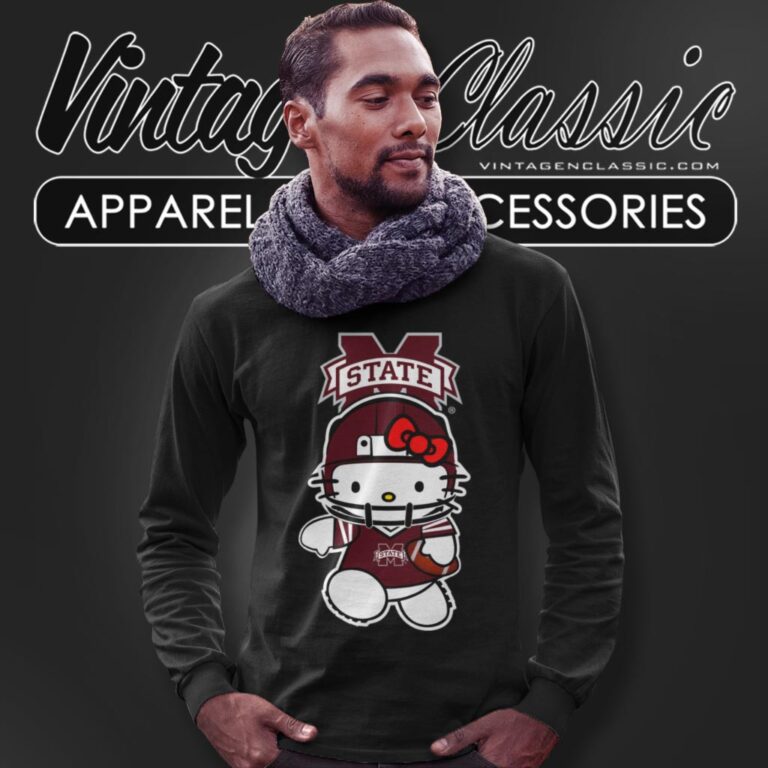 Mississippi State Bulldogs Hello Kitty Long Sleeve Tee Mississippi State Bulldogs Hello Kitty Long Sleeve Tee