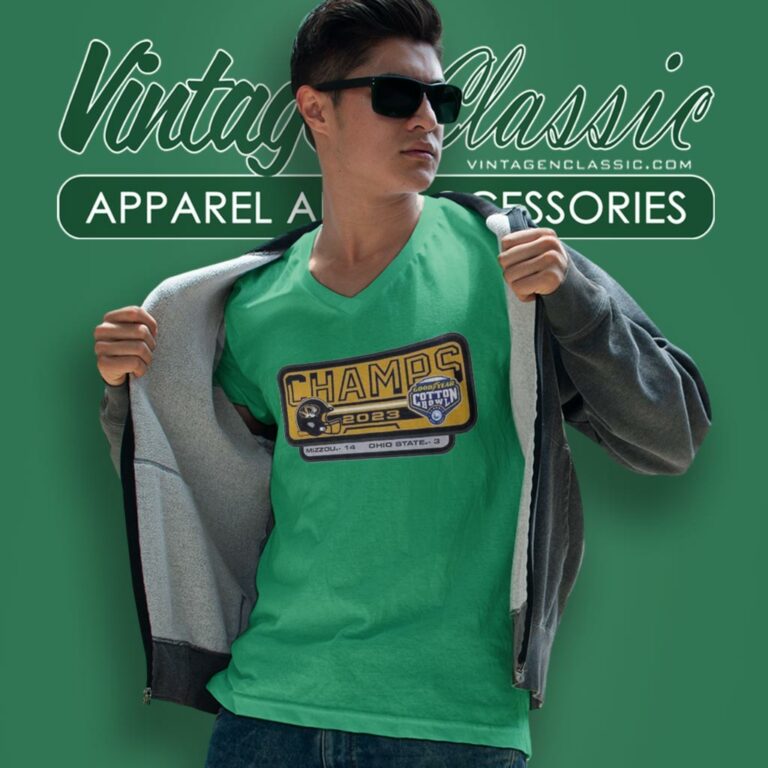 Missouri Tigers 2023 Goodyear Cotton Bowl Champions 14 3 Ohio State V Neck TShirt Missouri Tigers 2023 Goodyear Cotton Bowl Champions 14 3 Ohio State V Neck TShirt