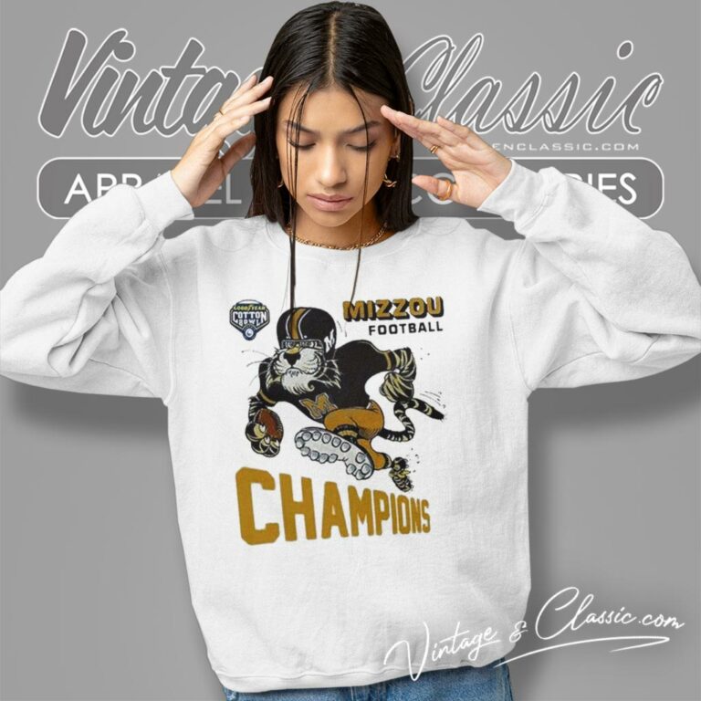 Missouri Tigers Football Champions 2023 Goodyear Cotton Bowl Classic Championship Sweatshirt Missouri Tigers Football Champions 2023 Goodyear Cotton Bowl Classic Championship Sweatshirt