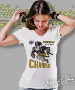 Missouri Tigers Football Champions 2023 Goodyear Cotton Bowl Classic Championship V Neck TShirt