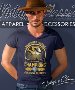 Missouri Tigers Skyline Cotton Bowl Champions 2023 Lets Go Mizzou V Neck TShirt