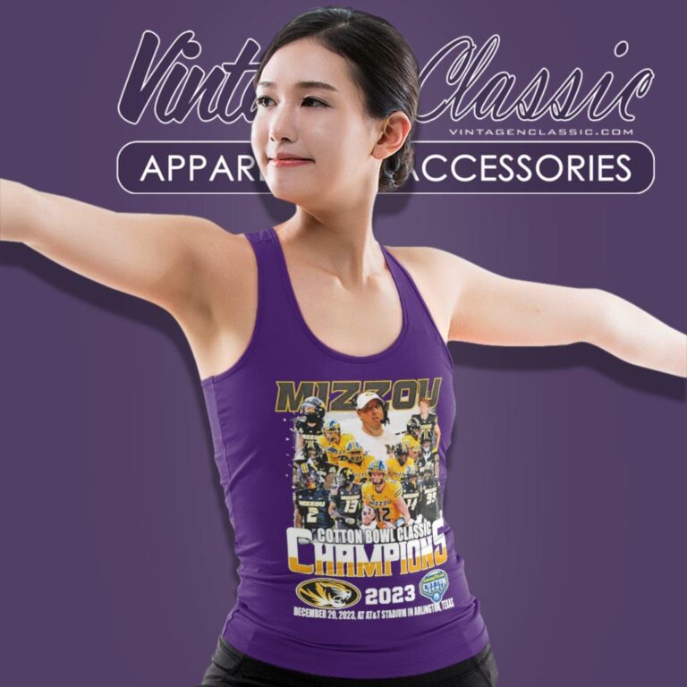 Mizzou Tigers Team Cotton Bowl Classic Champions 2023 Tank Top Racerback Mizzou Tigers Team Cotton Bowl Classic Champions 2023 Tank Top Racerback