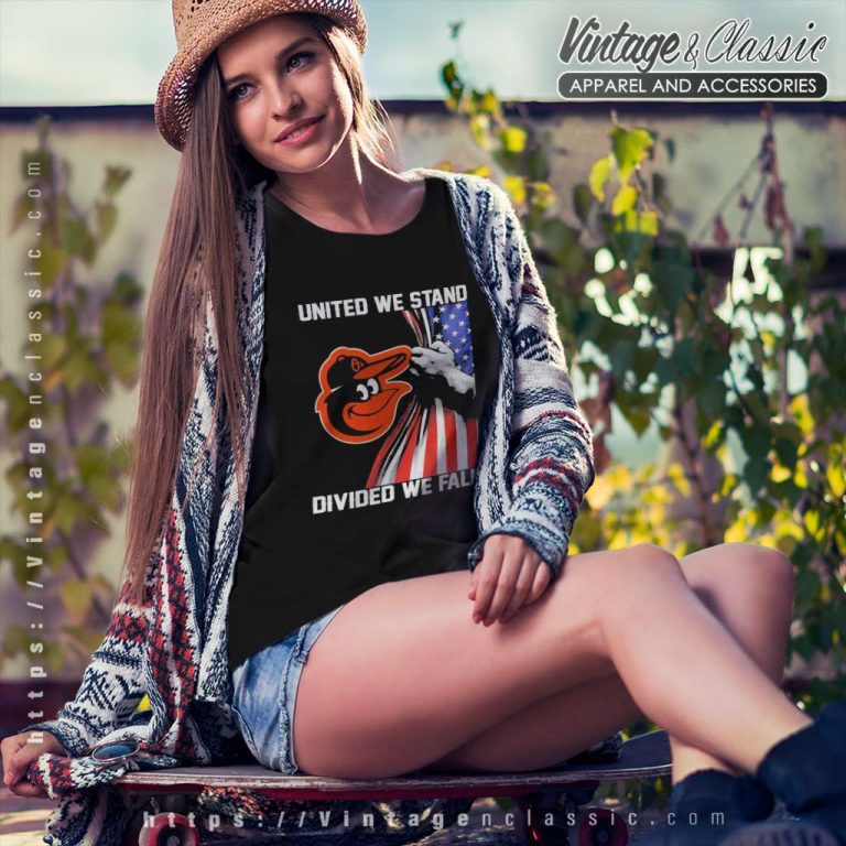 Mlb Baltimore Orioles Shirt United We Stand Divided We Fall American Flag Women TShirt Mlb Baltimore Orioles Shirt United We Stand Divided We Fall American Flag Women TShirt