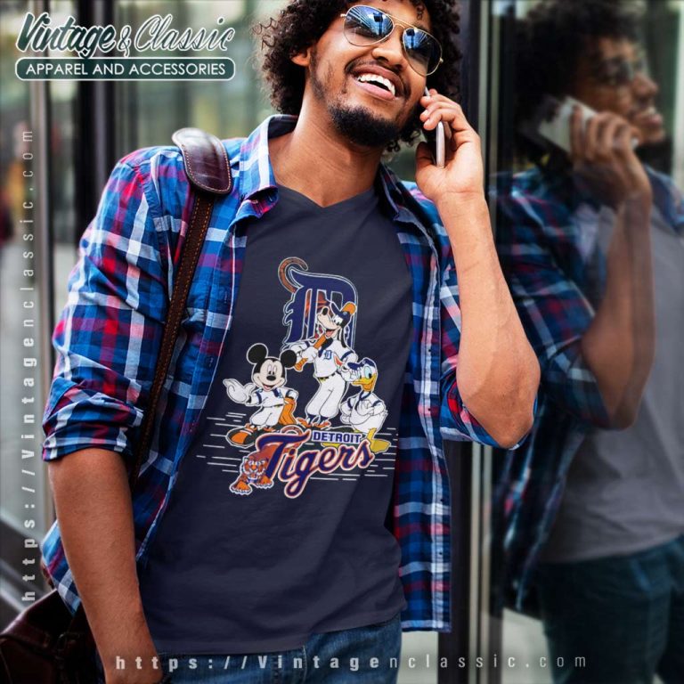 Mlb Detroit Tigers Mickey Mouse Donald Duck Goofy V Neck TShirt Mlb Detroit Tigers Mickey Mouse Donald Duck Goofy V Neck TShirt