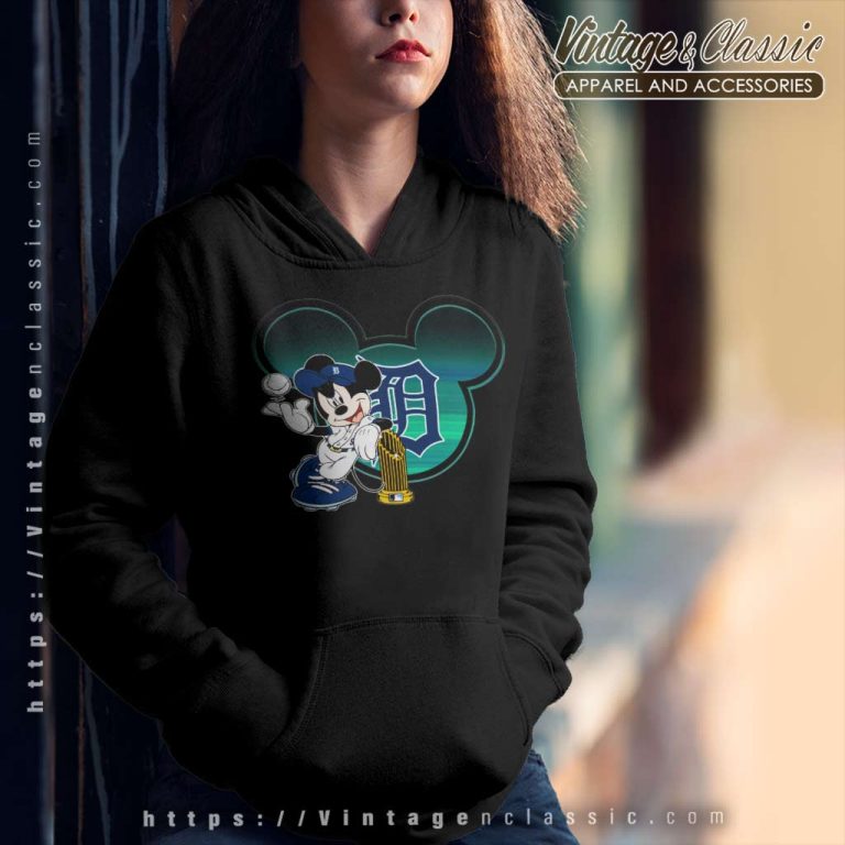 Mlb Detroit Tigers The Commissioners Trophy Mickey Mouse Hoodie Mlb Detroit Tigers The Commissioners Trophy Mickey Mouse Hoodie
