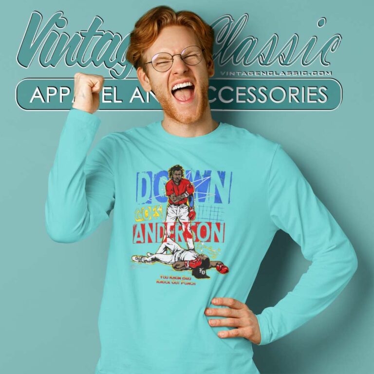 Mlb Down Goes Anderson Limited Edition Long Sleeve Tee Mlb Down Goes Anderson Limited Edition Long Sleeve Tee