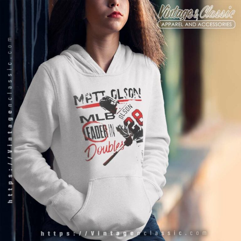 Mlb Leader In Doubles Atlanta Braves Matt Olson Hoodie Mlb Leader In Doubles Atlanta Braves Matt Olson Hoodie