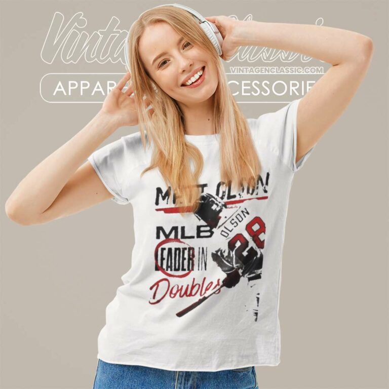 Mlb Leader In Doubles Atlanta Braves Matt Olson Women TShirt Mlb Leader In Doubles Atlanta Braves Matt Olson Women TShirt