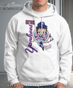 Mlb New York Yankees Betty Boop White Hoodie