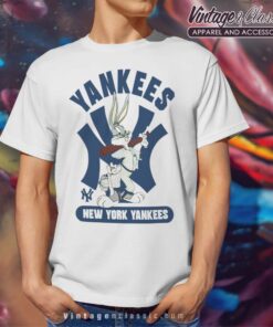 Mlb New York Yankees Looney Tunes White T Shirt