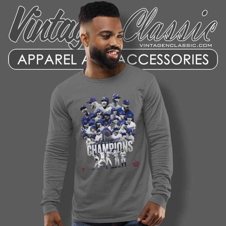 Mlb Texas Rangers World Series Champions 2023 Long Sleeve Tee Mlb Texas Rangers World Series Champions 2023 Long Sleeve Tee