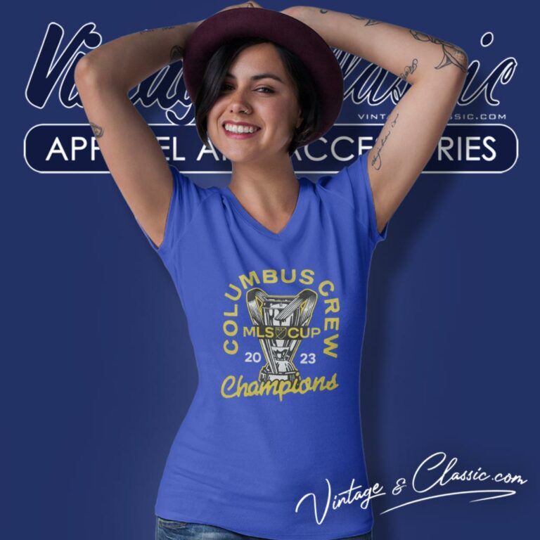 Mls Cup Champions Columbus Crew 2023 V Neck TShirt Mls Cup Champions Columbus Crew 2023 V Neck TShirt