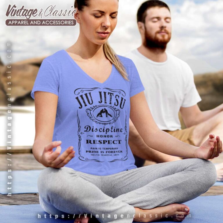 Mma Jiu Jitsu Whiskey Label V Neck TShirt Mma Jiu Jitsu Whiskey Label V Neck TShirt