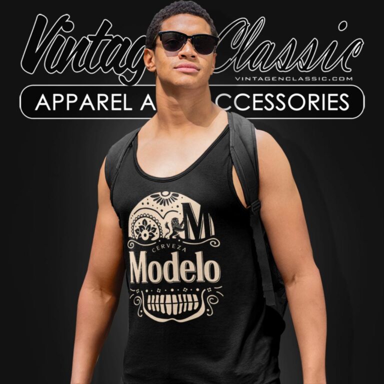 Modelo Mexican Beer Shirt Day Of The Dead Sugar Skull Tank Top Racerback Modelo Mexican Beer Shirt Day Of The Dead Sugar Skull Tank Top Racerback