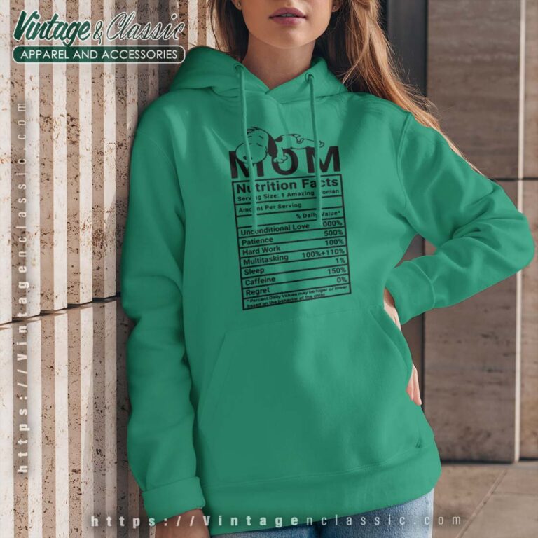 Mom Nutrition Facts Snoopy Hoodie Women Mom Nutrition Facts Snoopy Hoodie Women