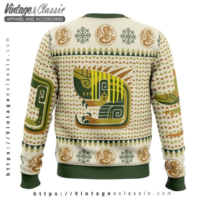 Monster Hunter Game Ugly Christmas Sweater back Ugly Sweater Monster Hunter Game Ugly Christmas Sweater back Ugly Sweater