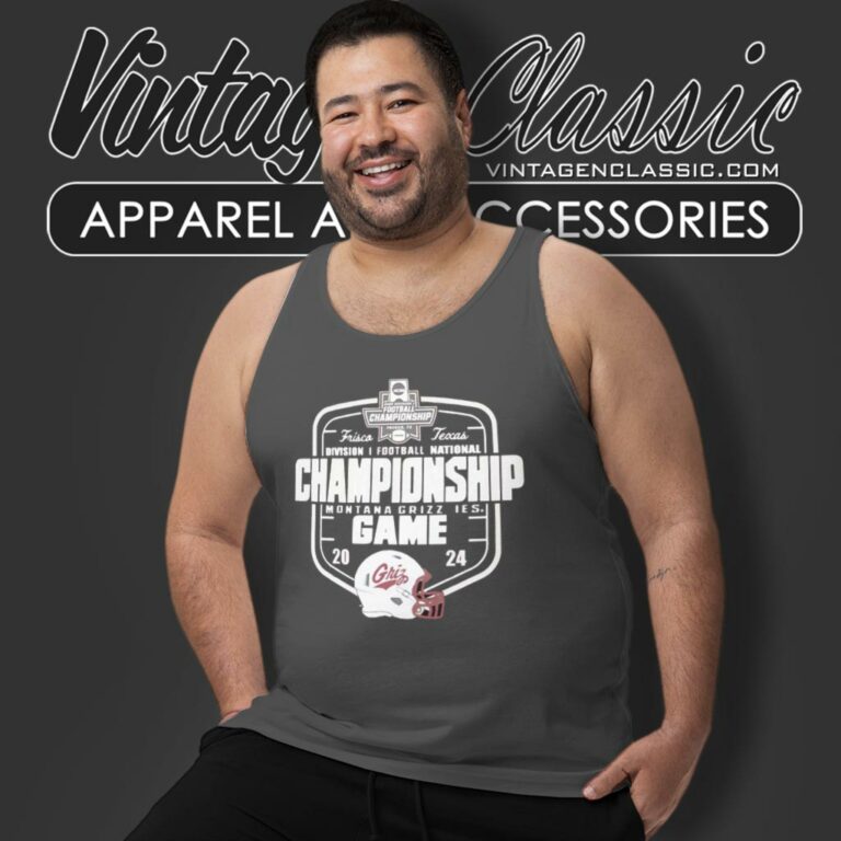 Montana Grizzlies Football 2024 Division I Football National Championship Tank Top Racerback Montana Grizzlies Football 2024 Division I Football National Championship Tank Top Racerback