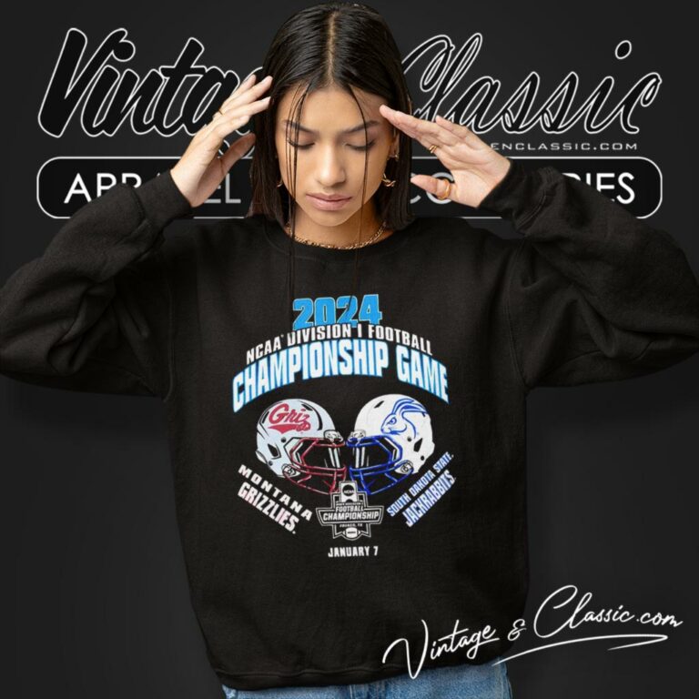 Montana Grizzlies Vs Jackrabbits Football 2024 Ncaa Division I Football Championship Matchup Sweatshirt Montana Grizzlies Vs Jackrabbits Football 2024 Ncaa Division I Football Championship Matchup Sweatshirt