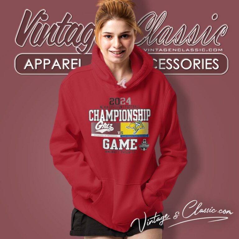Montana Grizzlies Vs South Dakota State Jackrabbits 2024 Fcs Football Championship Game Hoodie Montana Grizzlies Vs South Dakota State Jackrabbits 2024 Fcs Football Championship Game Hoodie