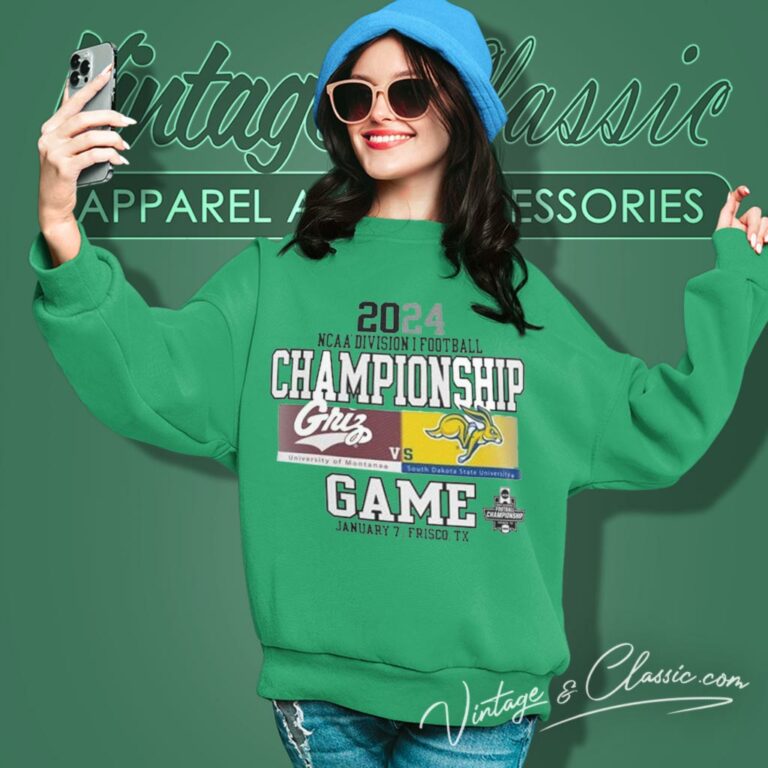 Montana Grizzlies Vs South Dakota State Jackrabbits 2024 Fcs Football Championship Game Sweatshirt Montana Grizzlies Vs South Dakota State Jackrabbits 2024 Fcs Football Championship Game Sweatshirt