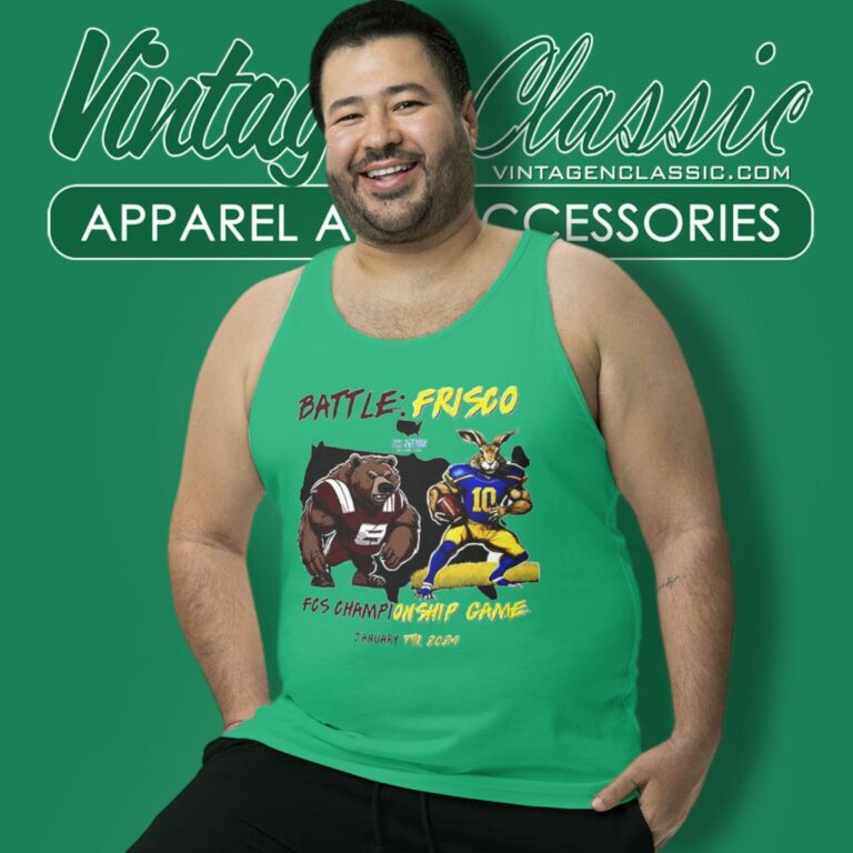 Montana Grizzlies Vs South Dakota State Jackrabbits Mascot Battle Frisco Fcs Championship Game 2024 Tank Top Racerback Montana Grizzlies Vs South Dakota State Jackrabbits Mascot Battle Frisco Fcs Championship Game 2024 Tank Top Racerback