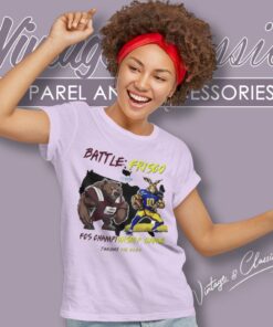 Montana Grizzlies Vs South Dakota State Jackrabbits Mascot Battle Frisco Fcs Championship Game 2024 Women T Shirt