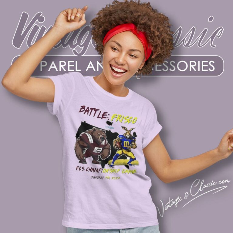 Montana Grizzlies Vs South Dakota State Jackrabbits Mascot Battle Frisco Fcs Championship Game 2024 Women T Shirt Montana Grizzlies Vs South Dakota State Jackrabbits Mascot Battle Frisco Fcs Championship Game 2024 Women T Shirt